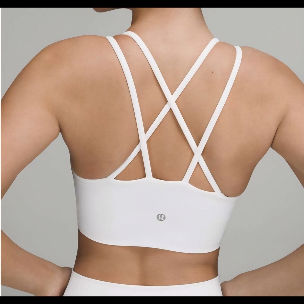 Lululemon Athletica White Crossback Sports Bra